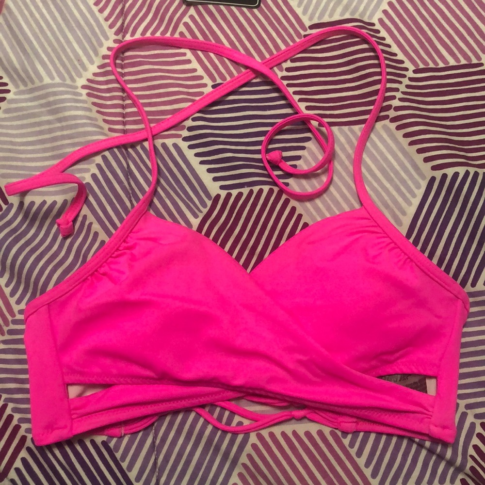 PINK-Victoria Secret bikini top size XS neon pink